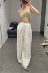 MUTEDANCE Elastic Waist Wide Leg Pants MD22SS25 Off-White PM38
